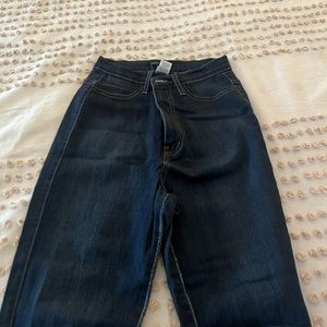 Fashion Nova High Waisted Dark Wash Jean